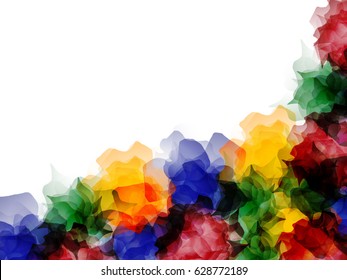 Abstract colorful watercolor background - vector
