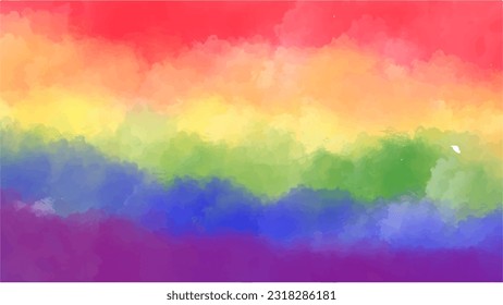 Abstract colorful watercolor background.Hand painted watercolor. vector. Pride Month LGBTQ concept.