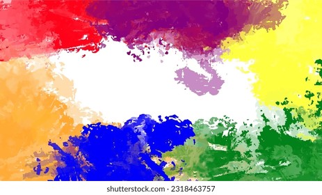 Abstract colorful watercolor background.Hand painted watercolor. vector. Pride Month LGBTQ concept.