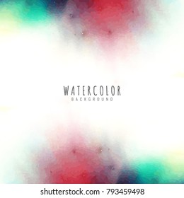Abstract colorful watercolor design background