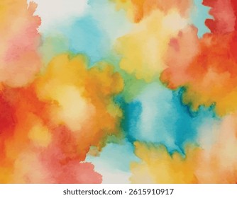Abstract colorful watercolor hand painted spot. Artistic creative background