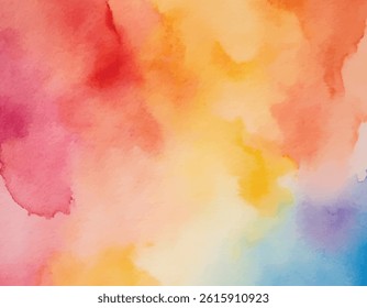 Abstract colorful watercolor hand painted spot. Artistic creative background