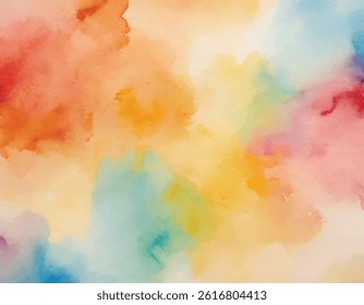 Abstract colorful watercolor hand painted spot. Artistic creative background