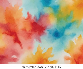 Abstract colorful watercolor hand painted spot. Artistic creative background