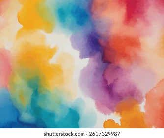 Abstract colorful watercolor hand painted spot. Artistic creative background