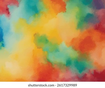 Abstract colorful watercolor hand painted spot. Artistic creative background