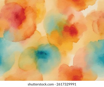 Abstract colorful watercolor hand painted spot. Artistic creative background