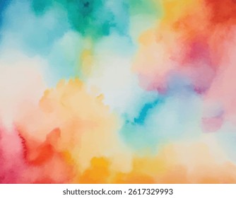 Abstract colorful watercolor hand painted spot. Artistic creative background