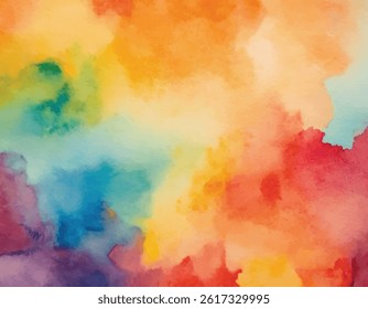 Abstract colorful watercolor hand painted spot. Artistic creative background