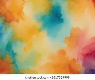 Abstract colorful watercolor hand painted spot. Artistic creative background