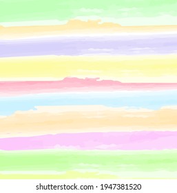 abstract colorful watercolor paint brush and strokes,  stripes horizontal pattern background. nice watercolor brush strokes and hand drawn with horizontal lines pattern background 