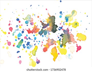 abstract colorful watercolor paint stroke background vector illustration texture design