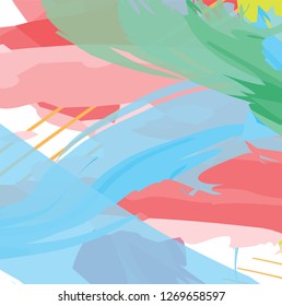 abstract colorful watercolor paintbrush texture background. creative colorful nice brush strokes for your design. vector illustration