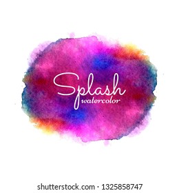Abstract colorful watercolor splash design