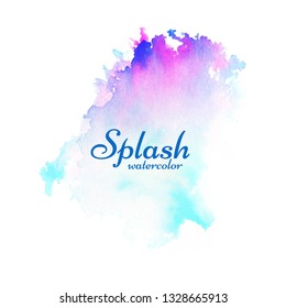 Abstract colorful watercolor splash design