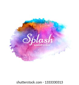 Abstract colorful watercolor splash design