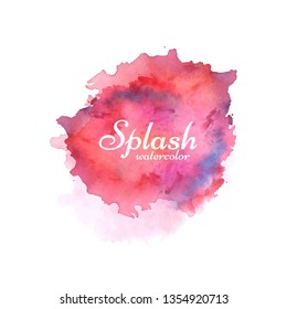 Abstract colorful watercolor splash design background