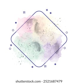 abstract colorful watercolor splash fluid design template