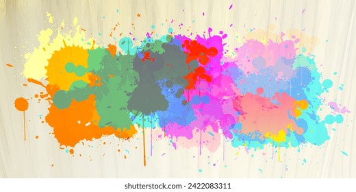 abstract colorful watercolor splash painting