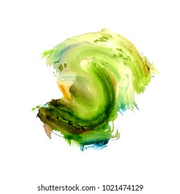 Abstract colorful watercolor stain modern background