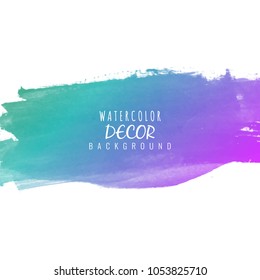 Abstract colorful watercolor stroke design vector background