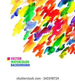 Abstract colorful watercolor vector background