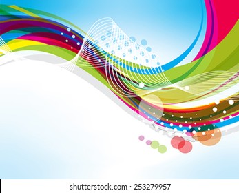 abstract colorful wave background with arrow Vector illustration 