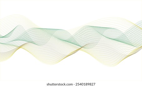  Abstract Colorful Wave Background Blue Green Yellow, Futuristic technology wave lines background. Colorful wave with a blue and green.