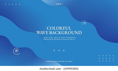 Abstract Colorful Wave Background for Cover. Fluid Shapes Composition. Futuristic Design Poster. Gradient Color for Wallpaper. Vector Illustration