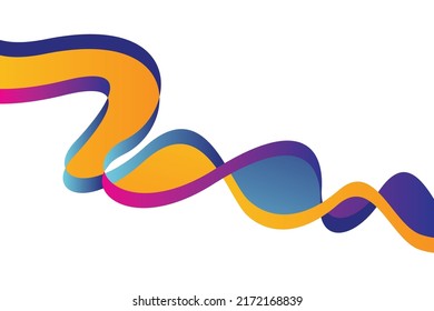 Abstract Colorful Wave Background Design Template