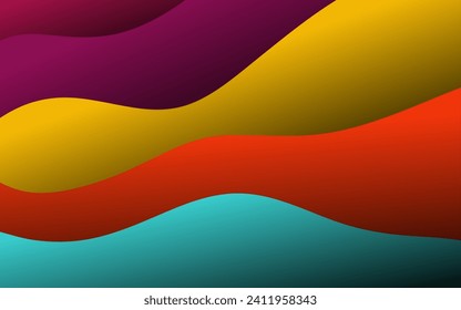 abstract colorful wave background design