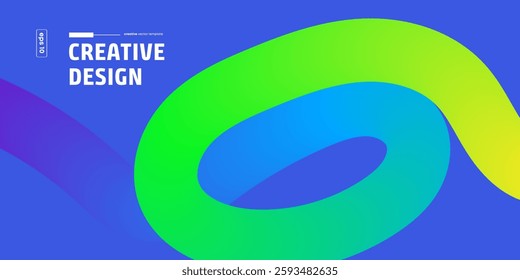 Abstract Colorful Wave Background Design Template Vector Illustration