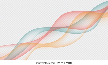 Abstract colorful wave background design with flowing lines and modern vector style