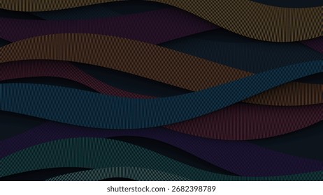 Diseño colorido Abstractas del fondo de la onda con el modelo liso del Vector
