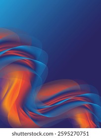 Abstract colorful wave background with dynamic light and energy effects