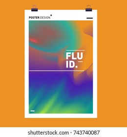 Abstract Colorful Wave Background. Dynamic Flux Effect Vector Illustration Design Template.