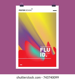 Abstract Colorful Wave Background. Dynamic Flux Effect Vector Illustration Design Template.
