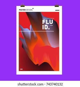 Abstract Colorful Wave Background. Dynamic Flux Effect Vector Illustration Design Template.