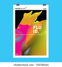 Abstract Colorful Wave Background. Dynamic Flux Effect Vector Illustration Design Template.