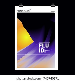 Abstract Colorful Wave Background. Dynamic Flux Effect Vector Illustration Design Template.