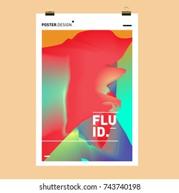 Abstract Colorful Wave Background. Dynamic Flux Effect Vector Illustration Design Template.
