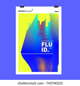 Abstract Colorful Wave Background. Dynamic Flux Effect Vector Illustration Design Template.