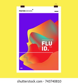 Abstract Colorful Wave Background. Dynamic Flux Effect Vector Illustration Design Template.
