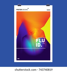 Abstract Colorful Wave Background. Dynamic Flux Effect Vector Illustration Design Template.