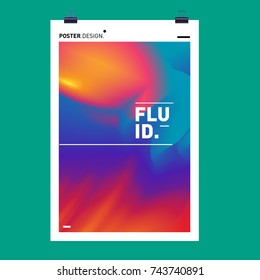 Abstract Colorful Wave Background. Dynamic Flux Effect Vector Illustration Design Template.