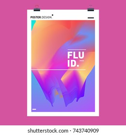 Abstract Colorful Wave Background. Dynamic Flux Effect Vector Illustration Design Template.