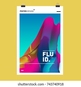 Abstract Colorful Wave Background. Dynamic Flux Effect Vector Illustration Design Template.