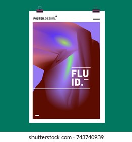 Abstract Colorful Wave Background. Dynamic Flux Effect Vector Illustration Design Template.