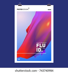 Abstract Colorful Wave Background. Dynamic Flux Effect Vector Illustration Design Template.