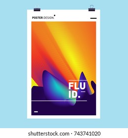 Abstract Colorful Wave Background. Dynamic Flux Effect Vector Illustration Design Template.